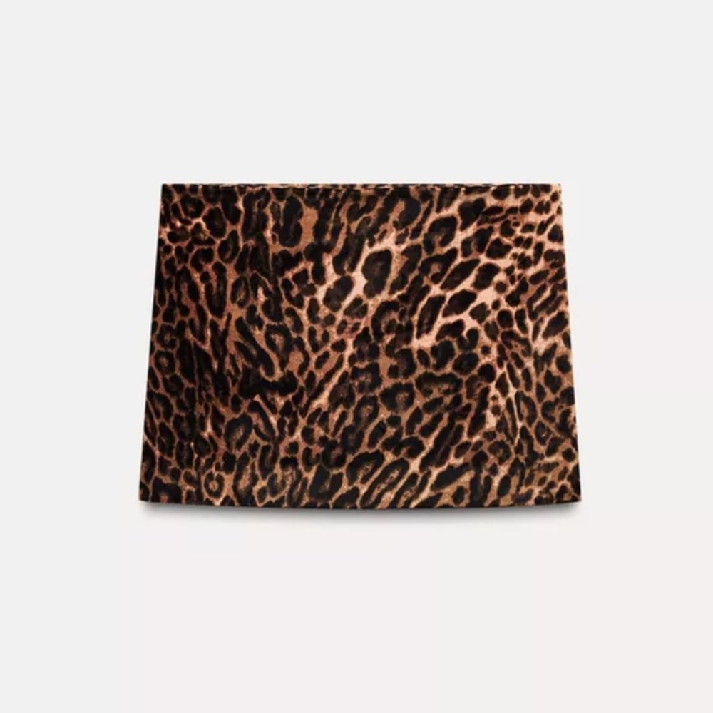 Leopard Print Mini Skirt